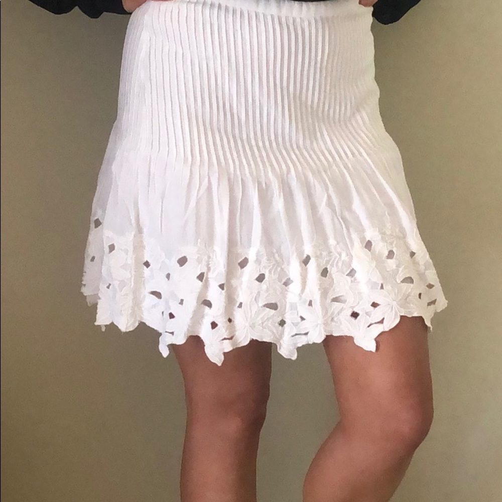 JCrew White Eyelet Skirt
